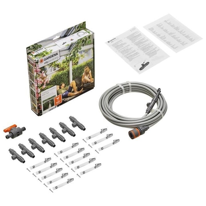 GARDENA Kit brumisateur pour terrasses et balcons – Installation fac