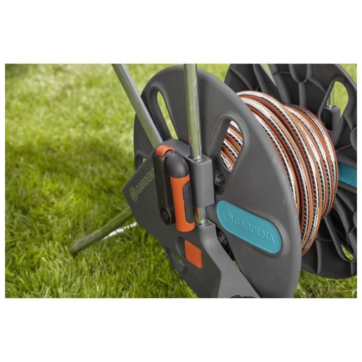 GARDENA Dévidoir CleverRoll taille L – Longueur max 100m – Adapt