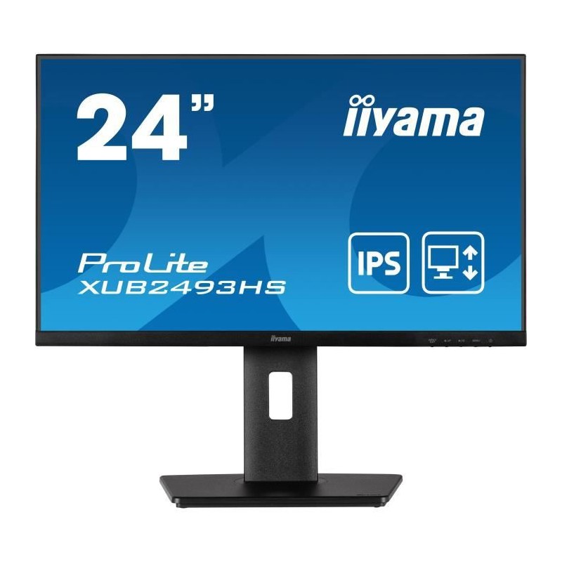 Ecran PC - IIYAMA ProLite XUB2493HS-B5 - 24 FHD - Dalle IPS - 4 ms - 75Hz - HDMI / DisplayPort - Pied réglable en hauteur