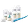 PHILIPS AVENT SCD807/00 Kit nouveau-né anti-colic: Lot 2 biberons 125ml + 2 biberons 260ml + valve Airfree + goupillon + sucett