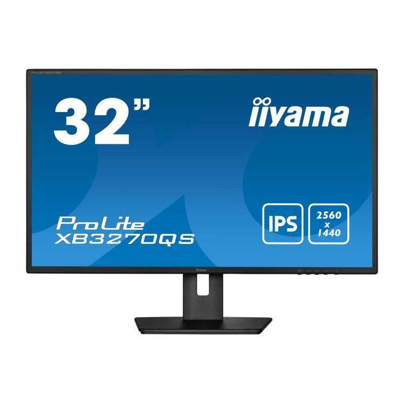 Ecran PC - IIYAMA XB3270QS-B5 - 32 WQHD - Dalle IPS - 4 ms - 60Hz - HDMI / DisplayPort / DVI