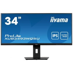 Ecran PC - IIYAMA XUB3493WQSU-B5 - 34 UWQHD - Dalle IPS - 4 ms - 75Hz - HDMI / DisplayPort / USB - FreeSync - Pied réglable en