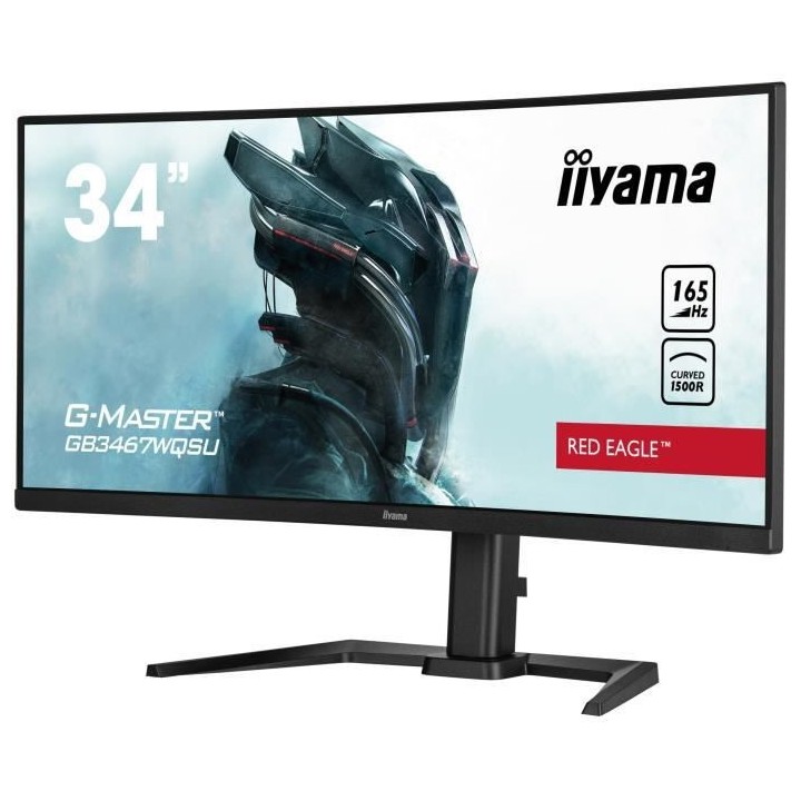 Ecran PC Gamer incurvé - IIYAMA G-Master Red Eagle GB3467WQSU-B5 - 34