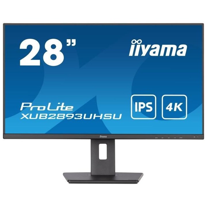 Ecran ordinateur IIYAMA ProLite 28, IPS LED, 3840x2160(4K), 300cd/m²,