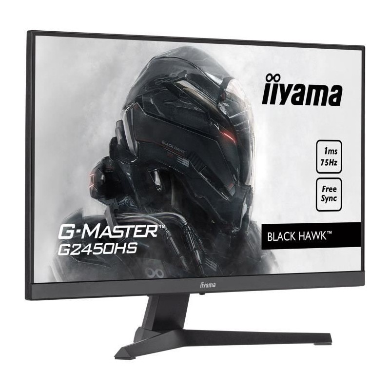 Ecran PC Gamer - IIYAMA G-Master Black Hawk G2450HS-B1 - 24 FHD - Dalle VA - 1ms - 75Hz - HDMI / DisplayPort - FreeSync