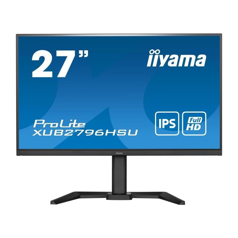 Ecran PC - IIYAMA XUB2796HSU-B5 - 27 FHD - Dalle IPS - 1 ms - 75Hz - HDMI / DisplayPort / USB - Pied réglable en hauteur