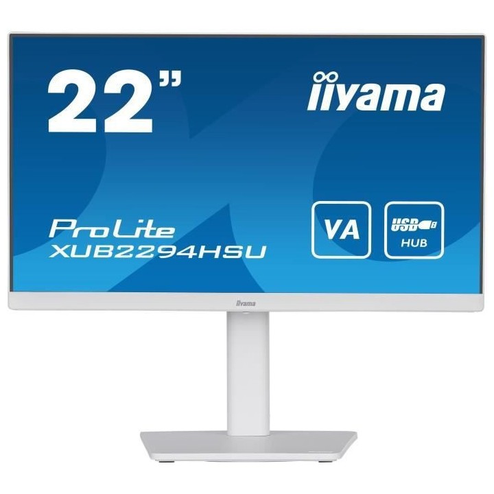 Ecran PC - IIYAMA ProLite XUB2294HSU-W2 - 21.5 FHD - Dalle VA - 1 ms -