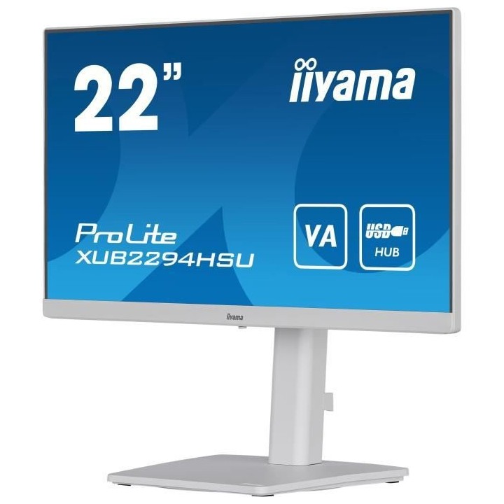 Ecran PC - IIYAMA ProLite XUB2294HSU-W2 - 21.5 FHD - Dalle VA - 1 ms -