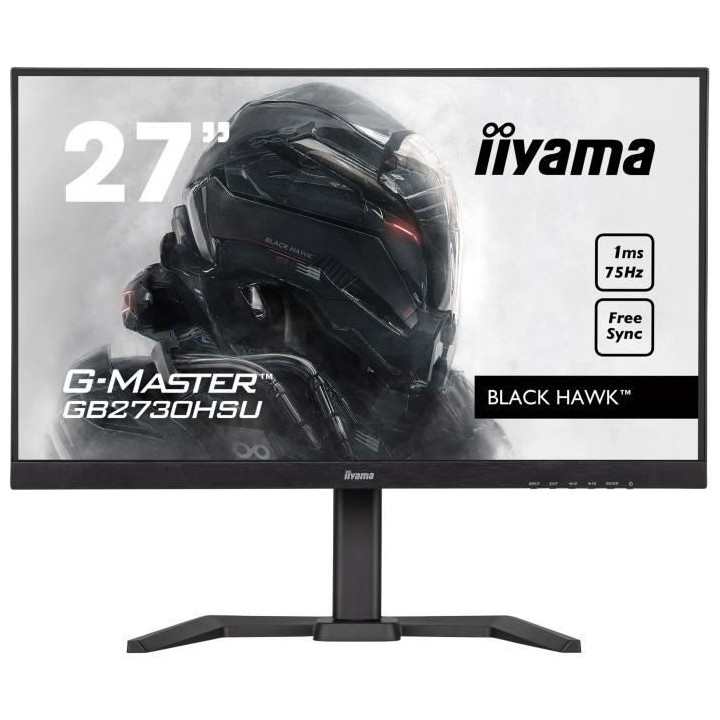 Ecran PC Gamer - IIYAMA G-Master Black Hawk GB2730HSU-B5 - 27 FHD - Da