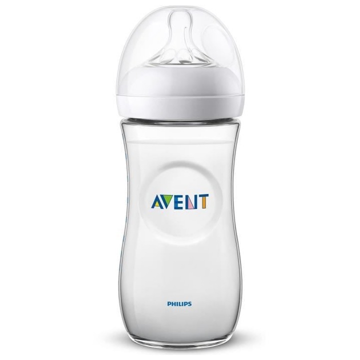 PHILIPS AVENT SCF036/27 Lot de 2 Biberons Natural - 330ml - débit rap