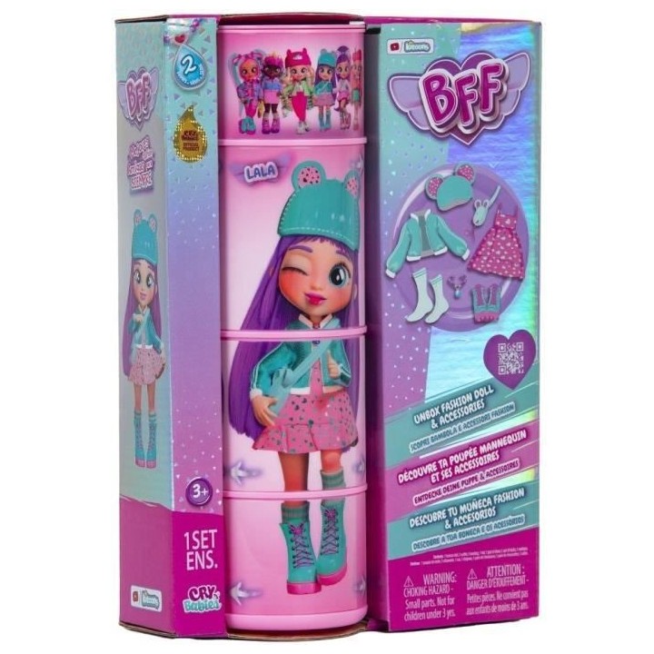 Poupée mannequin BFF Cry Babies IMC TOYS - Série 2 - Lala - 20cm