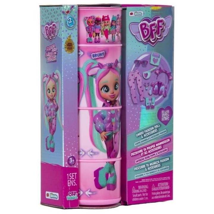 Poupée mannequin BFF Cry Babies IMC TOYS - Série 2 - Bruny - 20cm