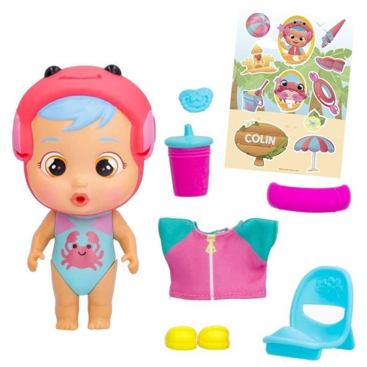 Mini poupée IMC TOYS - Cry Babies Magic Tears - Beach Babies - Asst.