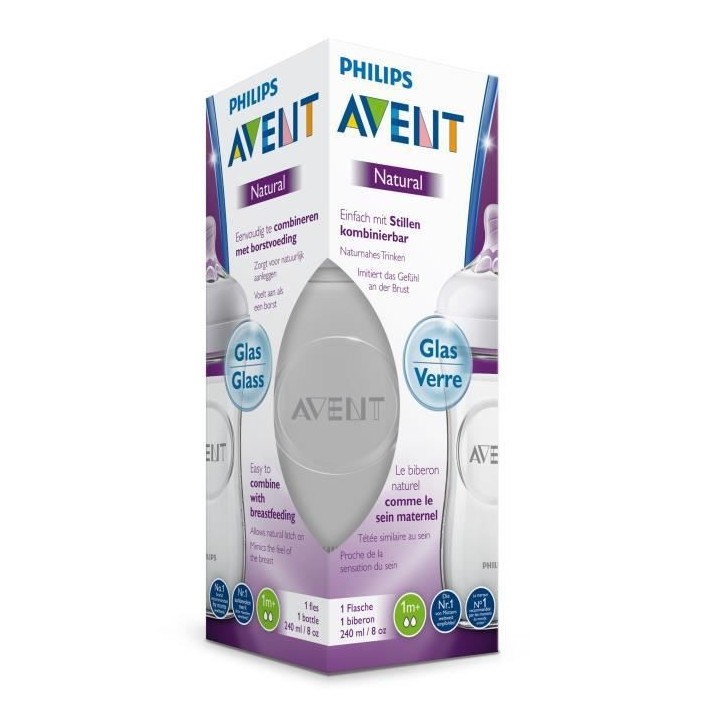 PHILIPS AVENT SCF053/17 Biberon Natural Verre 240ml