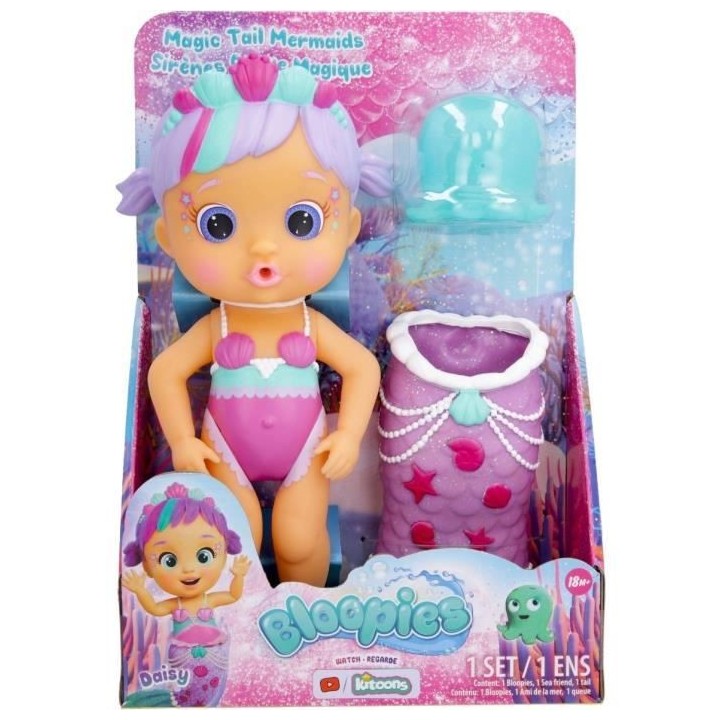 Poupée de bain Bloopies IMC TOYS - Mermaids Magic Tail Vague 2 - Dais