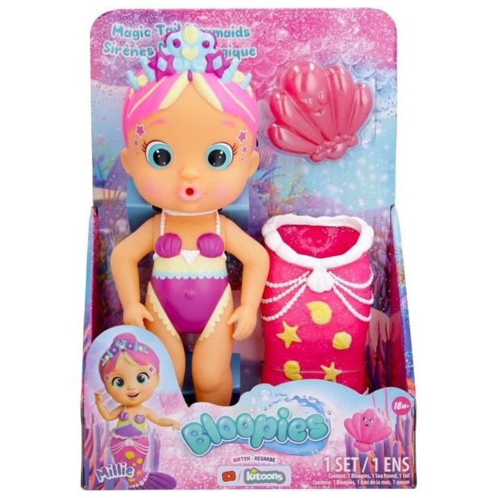 Poupée de bain Bloopies IMC TOYS - Mermaids Magic Tail Vague 2 - Mill