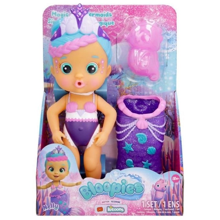 Poupée de bain Bloopies IMC TOYS - Mermaids Magic Tail Vague 2 - Nell