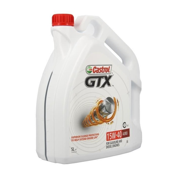 Huile-Additif GTX A3/B3 - CASTROL - Minerale / 15W40 / 5L