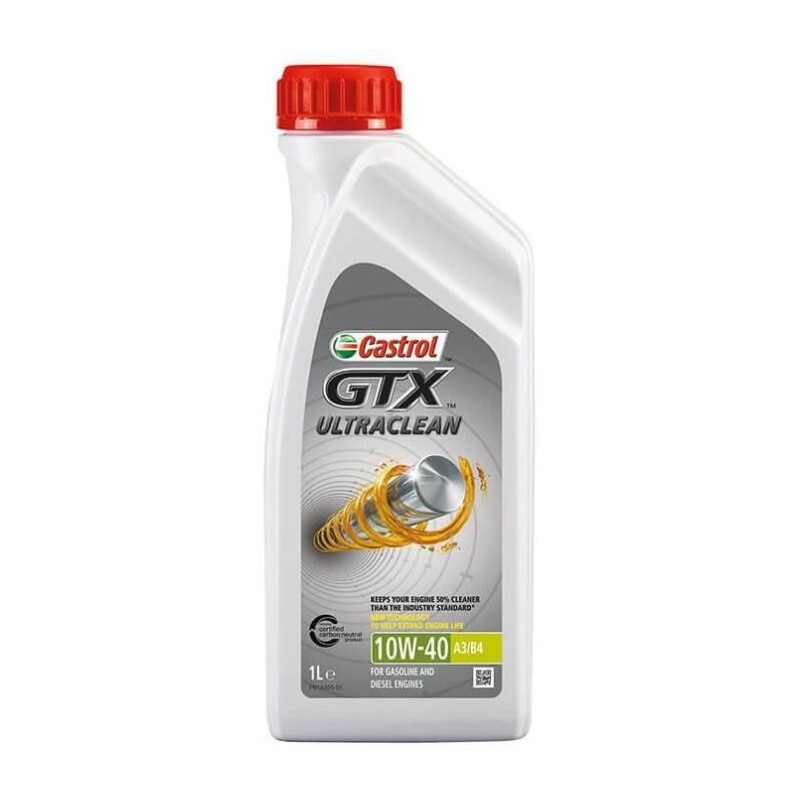 CASTROL Huile-Additif GTX Ultraclean A3/B4 - Semi-synthetique / 10W40 / 1L