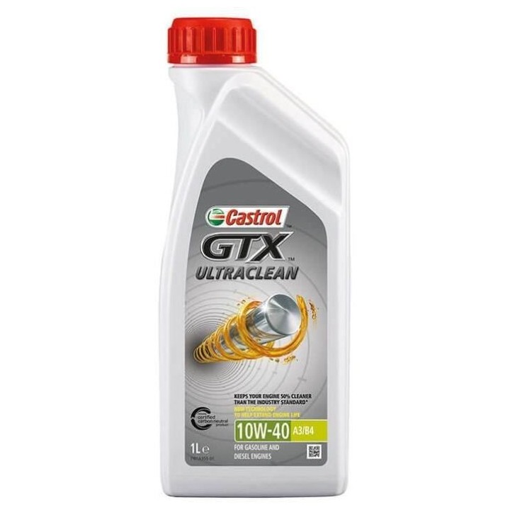 CASTROL Huile-Additif GTX Ultraclean A3/B4 - Semi-synthetique / 10W40
