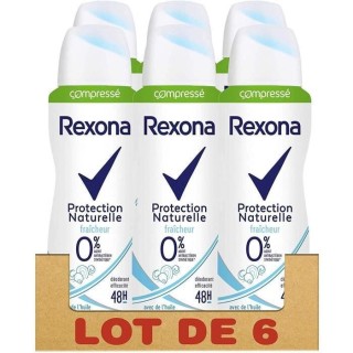 REXONA Lot de 6 Déodorants Femme Spray Compressé Fraîcheur 48h - 10