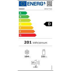 INDESIT IND_NF_17 - Réfrigérateur bas 338 L (234 + 134) - TOTAL NO FROST - L 67 x H 196 - SILVER