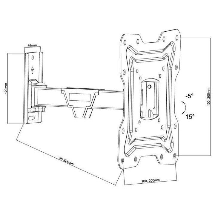 INOTEK MOOV 101 Support TV orientable mural - 14 a 42 - Orientation :