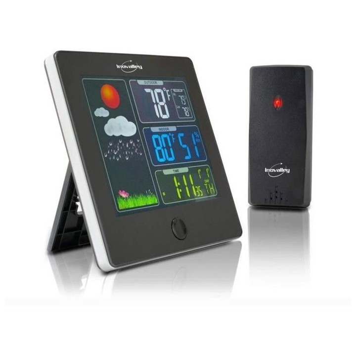 STATION METEO SANS FIL NOIR - INOVALLEY - SM108