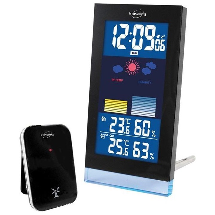 INOVALLEY SM201 Station météo avec sonde - Sans fil - Ecran couleur