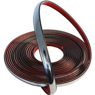 CARPOINT Moulure de décoration universelle - 12 mm x 8 m - Chrome