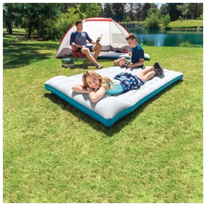 INTEX Matelas de Camping Gonflable - 2 places - Gris