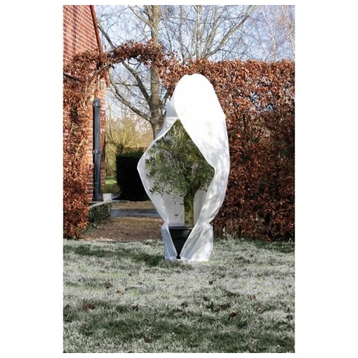 Nature Couverture d'hiver avec fermeture 70 g/m² Blanc 2,5x2,5x3 m