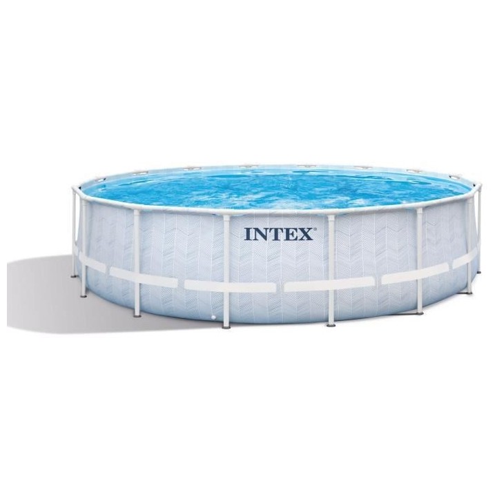 Intex - 26746NP - Kit piscine chevron ronde ø 4,88x 1,22m