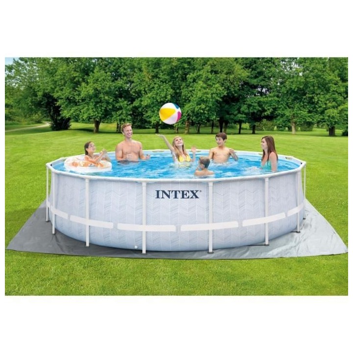 Intex - 26746NP - Kit piscine chevron ronde ø 4,88x 1,22m