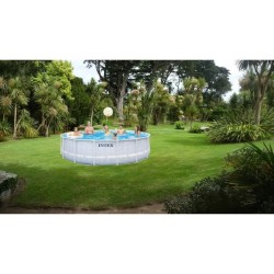 Intex - 26746NP - Kit piscine chevron ronde ø 4,88x 1,22m