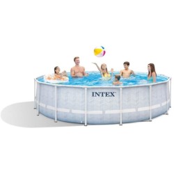 Intex - 26746NP - Kit piscine chevron ronde ø 4,88x 1,22m