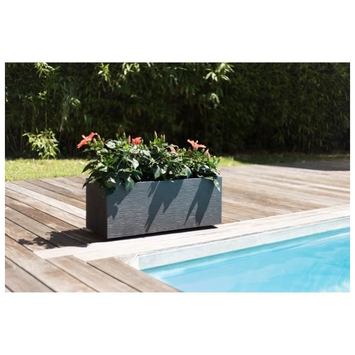 EDA PLASTIQUE Jardiniere Graphit Up - 57 L - 79,5 x 29,5 x 29,5 cm - G