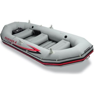 INTEX Set Bateau Mariner 4 - 4 personnes - Gris