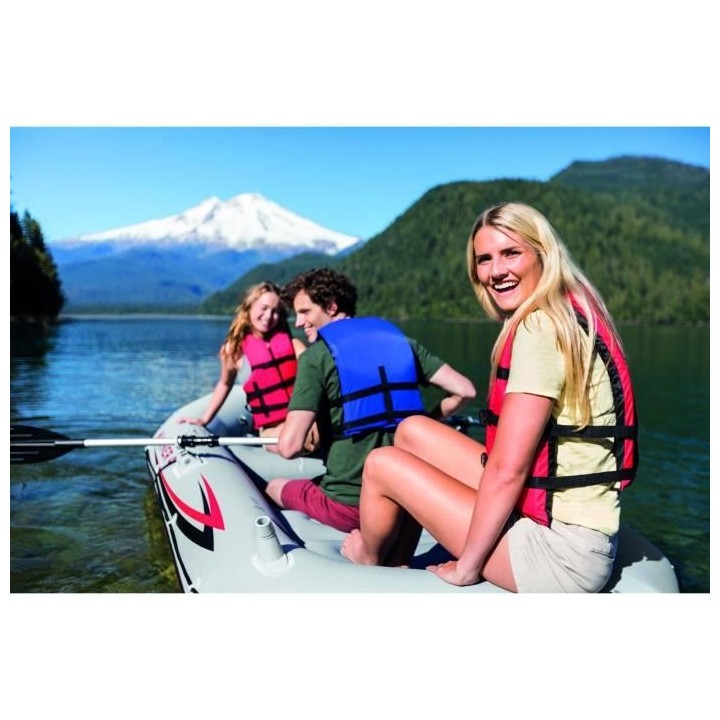 INTEX Set Bateau Mariner 4 - 4 personnes - Gris