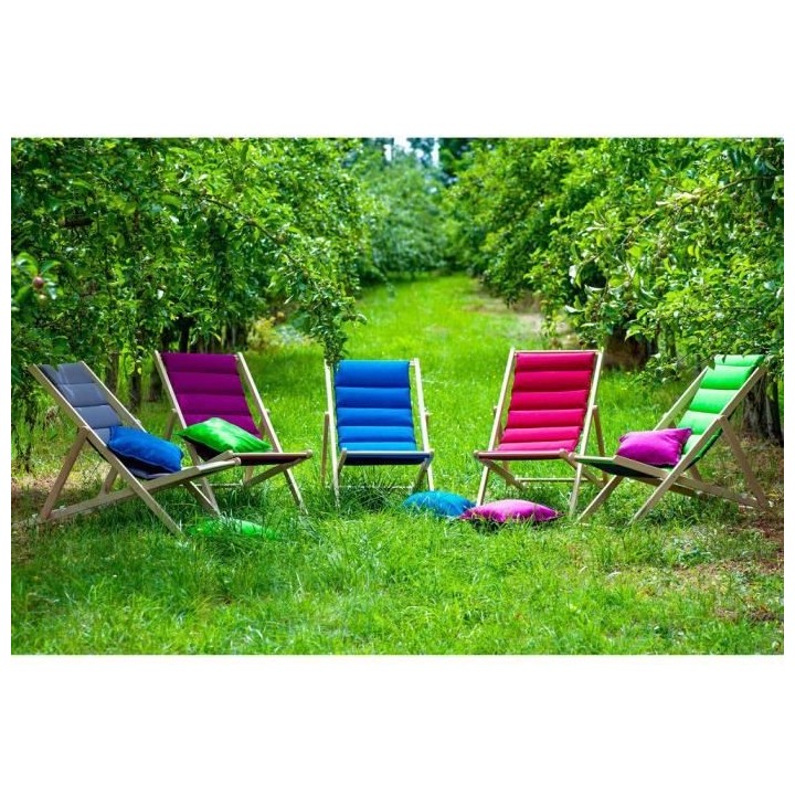 JARDIN PRIVE Chilienne matelassée - Pétrole