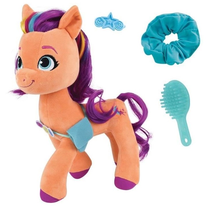 Jemini my little pony peluche sunny articulee +/- 30 cm avec 3 accesso