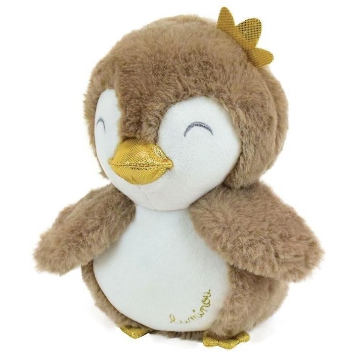 JEMINI Luminou Manchot beige Peluche lumineuse naturelle fonctionne sa