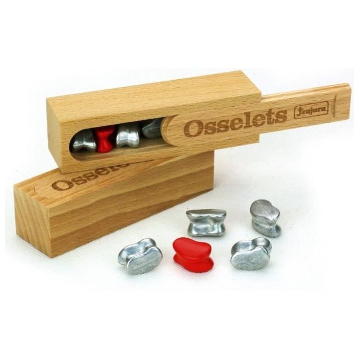 JEUJURA Coffret en bois - Osselets