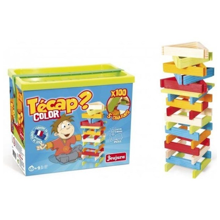 JEUJURA - TECAP ? COLOR - 100 planchettes en bois de couleur