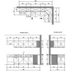 JUNONA Cuisine d'angle complete 340cm - 10 éléments - Plan de travail inclus - Blanc brillant