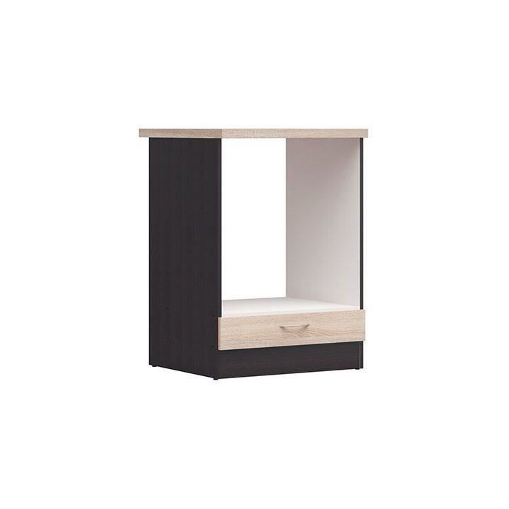 JUNONA Meuble bas four 60 cm - Plan de travail - Chene sonoma