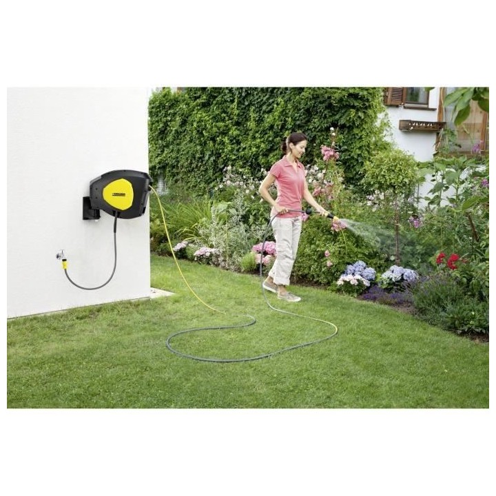 Dévidoir mural automatique KARCHER Ø13 mm - Tuyau 30M - CR 5330