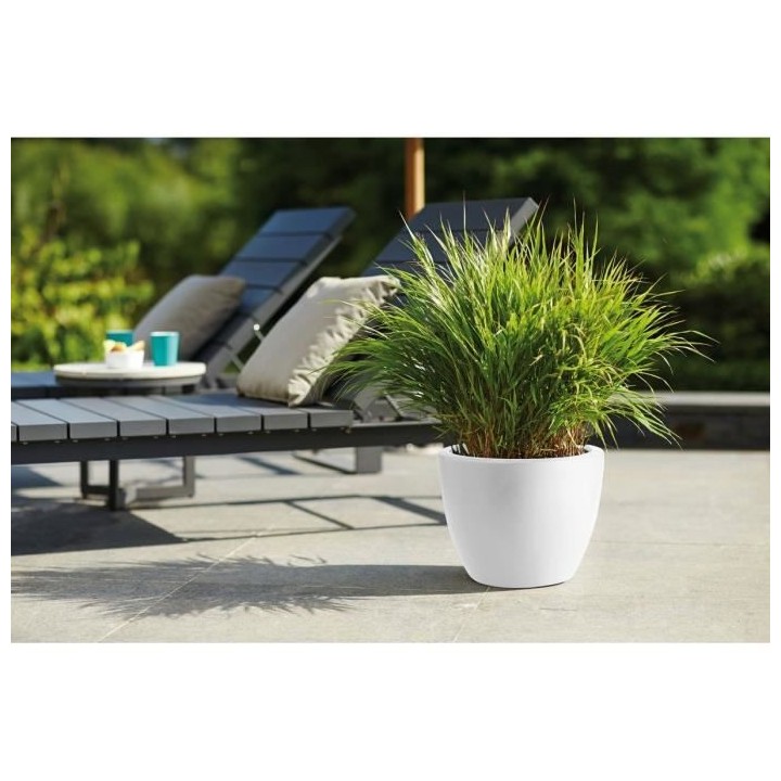 Pot de fleur Pure Soft Round 30 blanc