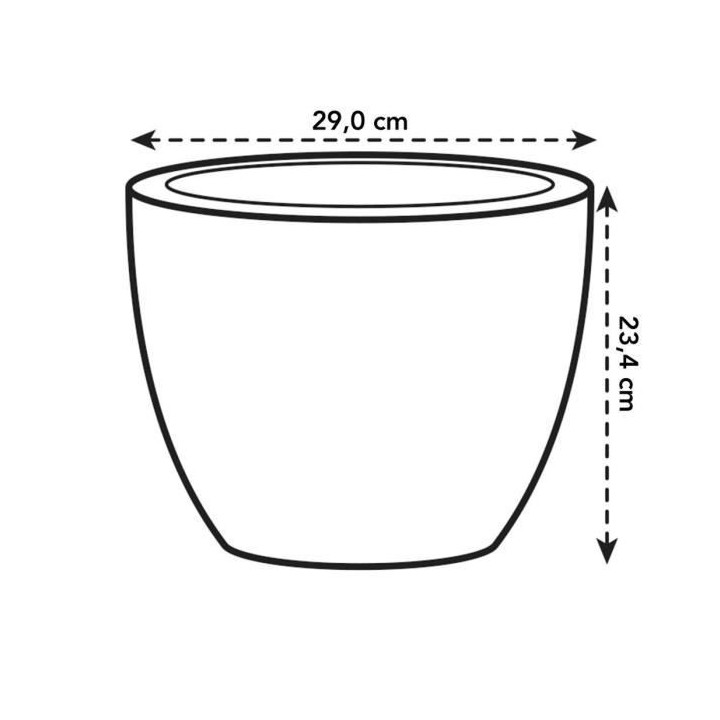 Pot de fleur Pure Soft Round 30 blanc