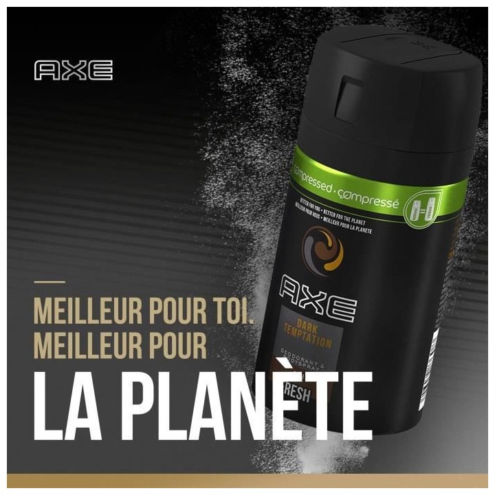 AXE Lot de 6 Déodorants Spray Compressé Dark Temptation Sans Sels d'